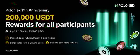 11 Ways to Win! Poloniex's 11th Anniversary with 200,000 USDT in Rewards