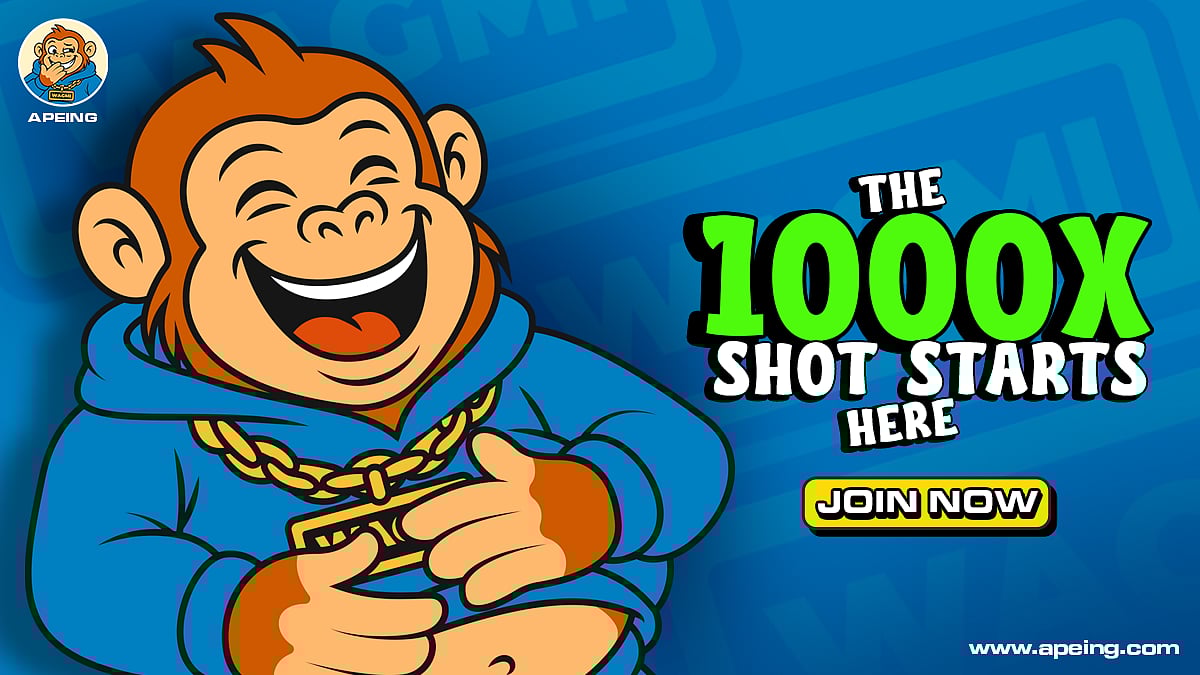 Your Shortcut to Crypto Brilliance: Apeing Runs Rings Around Best 1000X  Altcoins Amid FLOKI and SHIB Follow Close Behind