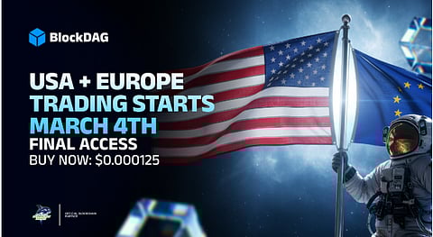 BlockDAG Drops Final 100M Tokens for March 4 Listing as ADA and Solana Face Muted Growth Views