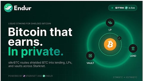 Endur launches xstrkBTC, the first liquid staking token for Starknet's shielded Bitcoin