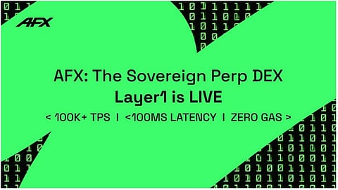 AFX Launches Sovereign Layer 1, Providing an Optimized Execution Environment for On-chain Perp DEXes