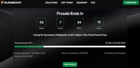 XRP News: As XRP Falls To Yearly Lows, Ripple Whales Turn To SurgeXRP As Presale Surpasses 20% Of Soft Cap