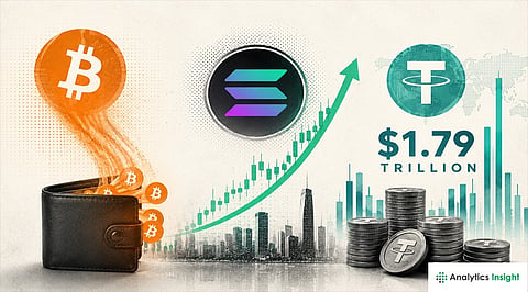 Crypto News Today: Bitcoin Outflows, Solana Rally, and Stablecoin Volume Reaches $1.79 Trillion
