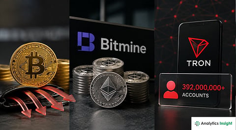 Crypto News Today: Bitcoin Outflows, Bitmine Acquires 20,500 ETH, and TRON Tops 392 Million Accounts