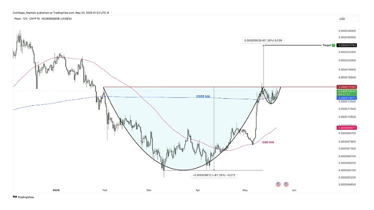 PEPE Coin Price To Continue Soaring? Here's What Chart Patterns Suggest