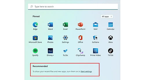 How to Clear Recommended Section in Windows 11 Start Menu