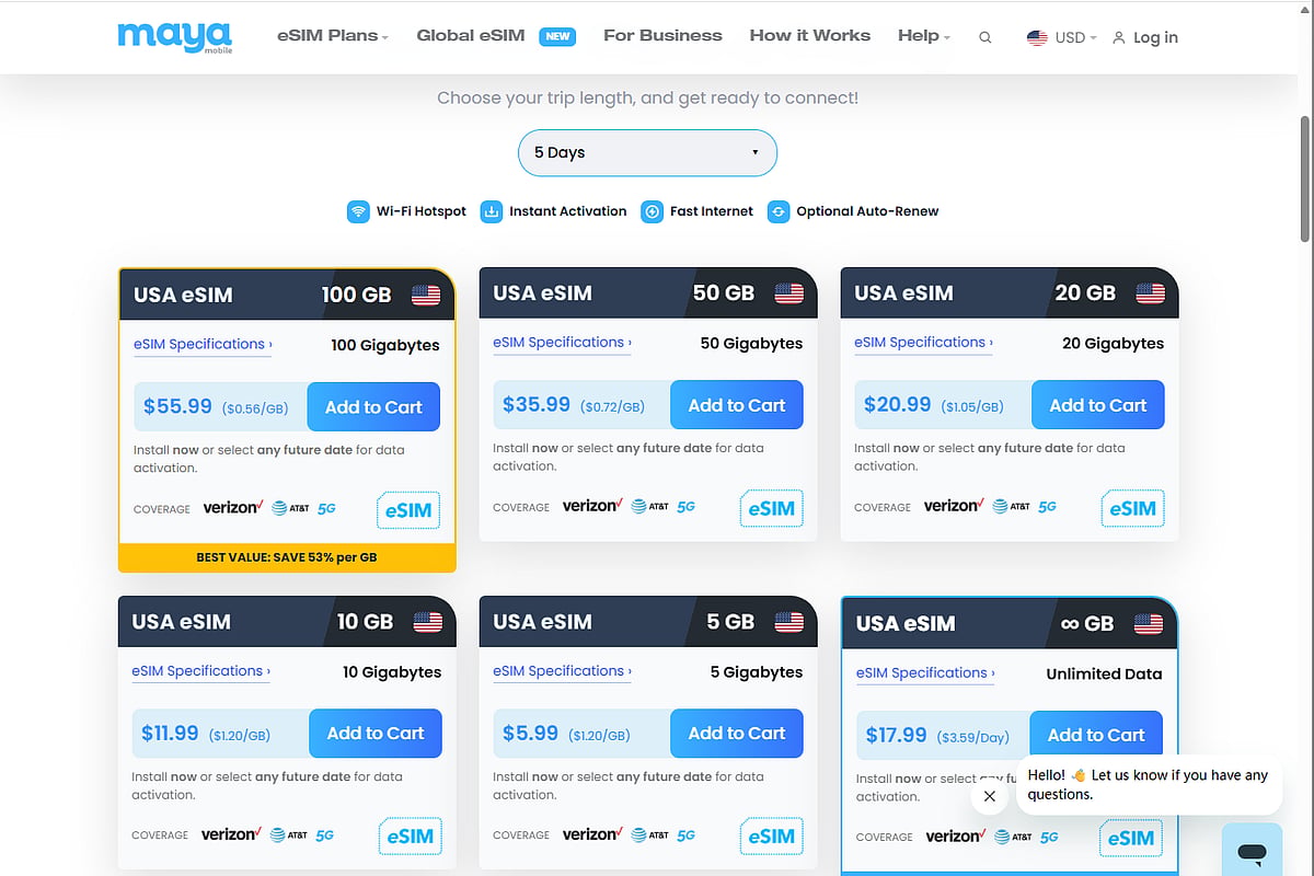 Maya USA eSIM