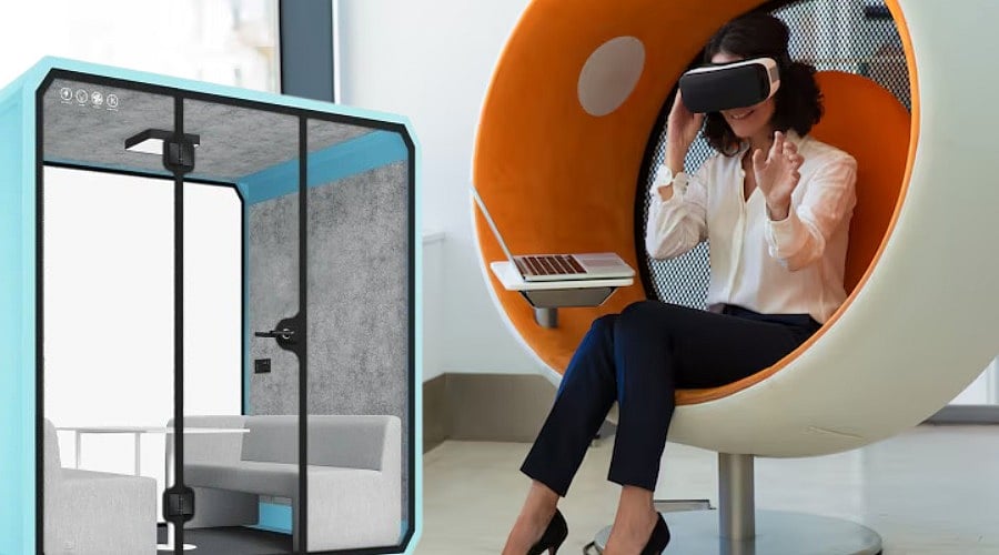 Office Booths: Intelligent Acoustic Pods for Agile, Tech-Driven Workspaces