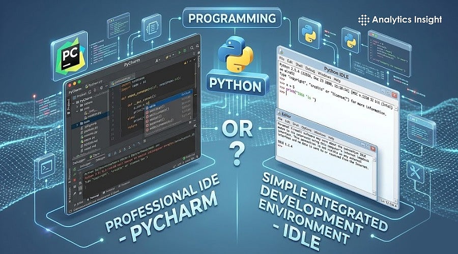 PyCharm vs IDLE Comparison 2026: Features, Speed & Usability