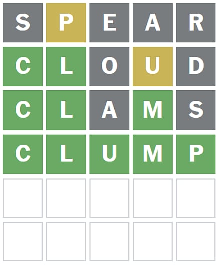 Words Clumping Wordle Today: Solution and Hints Revealed for Puzzle #1767 (April 21)