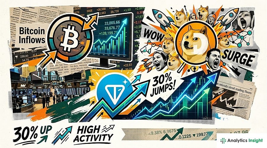 Bugün Kripto Haberleri: Bitcoin Akımları, DOGE Aktivitesi Artıyor ve TON 30% Atlıyor