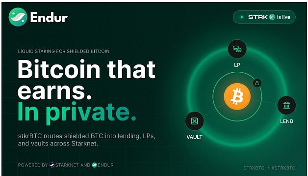 Endur launches xstrkBTC, the first liquid staking token for Starknet's ...