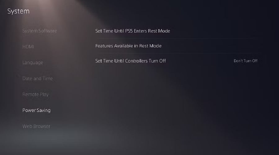 Review Power Saving Options
