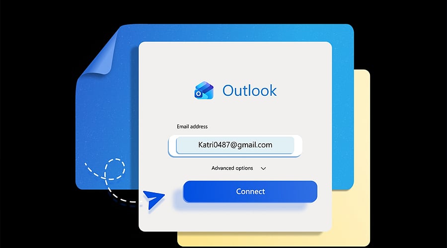 Outlook.com email is also connected to the Microsoft account.