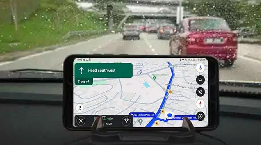 MapQuest also includes useful driving features such as voice search