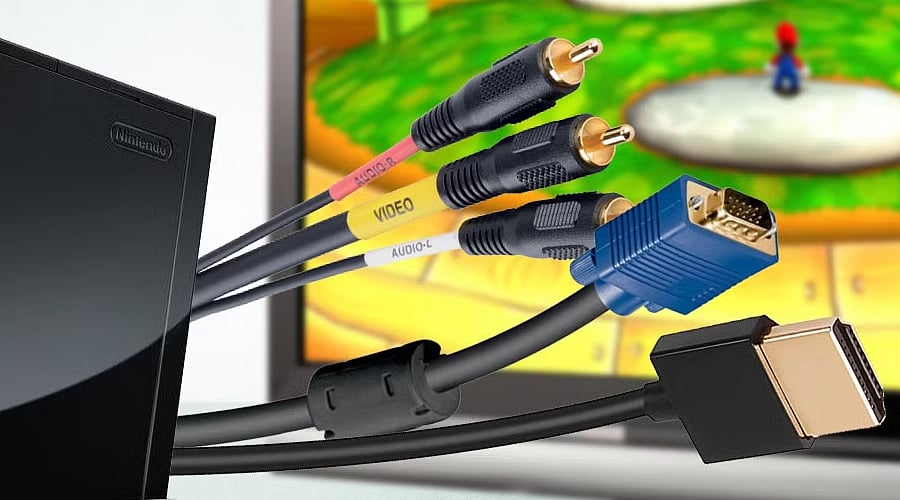 Connect the Wii-to-HDMI Adapter: 