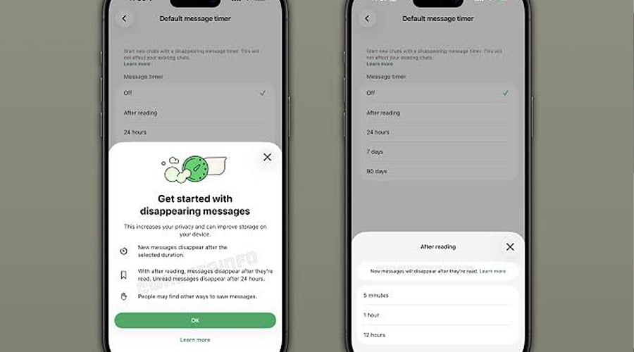 Set Messages To Disappear Automatically