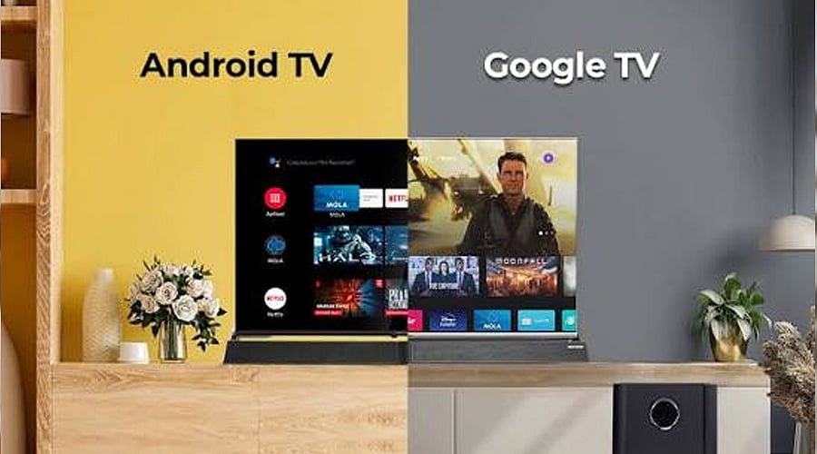 Android TV displays rows of apps and content, making it easy to open favourite services directly.