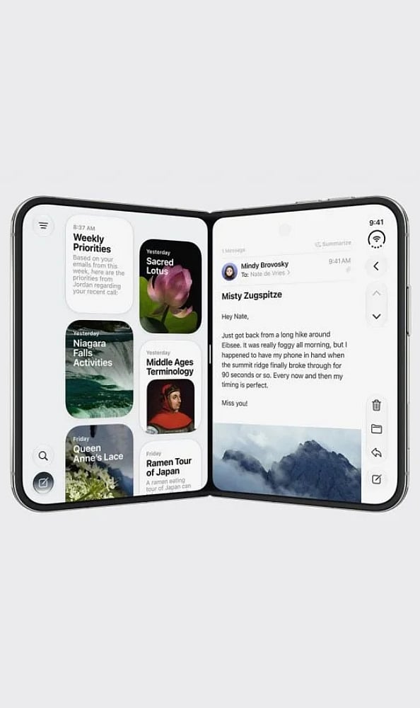 Foldable Display: The device features a 7.6-inch inner display, offering more screen space for multitasking, reading, watching videos, and using compatible applications.