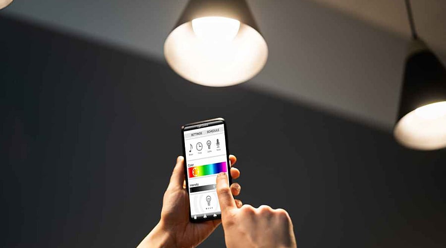 Compatible IKEA smart bulbs can offer control through the Apple Home app, including switching lights on and off and adjusting brightness.