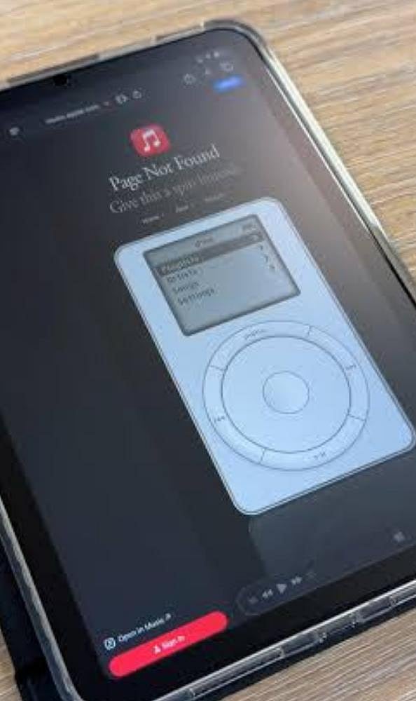 Hidden in an Error Page: Users can discover the Easter egg through Apple Music’s web interface by opening a page that does not exist and triggering its 404 screen.