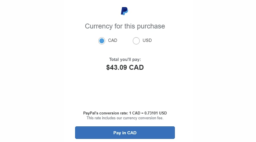 Currency Conversion Fees