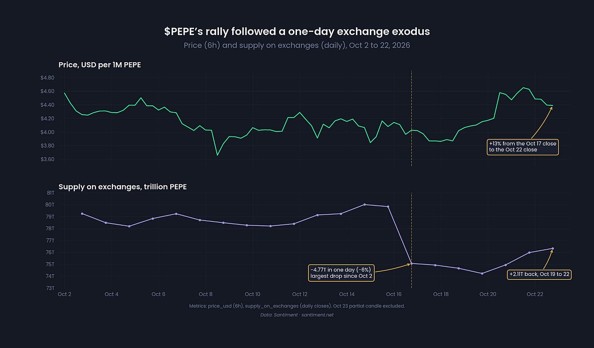 PEPE Exchange Withdrawals Point to Mixed Holder Activity