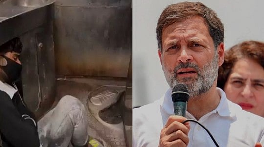 மோடி ஆட்சியில் இப்படித்தான்… கழிவறையில் செல்லும் பயணிகள்!