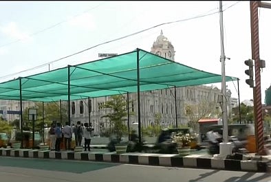 சென்னையில் வாகன ஓட்டிகளுக்கு பசுமை பந்தல்!