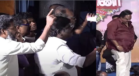 பாடல் சர்ச்சைக்கு பதிலளிக்காமல் வெளியேறிய இயக்குநர் சக்தி சிதம்பரம்