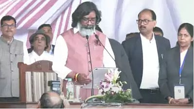  Hemant Soren took oath as the 14th chief minister of Jharkhand on Thursday 