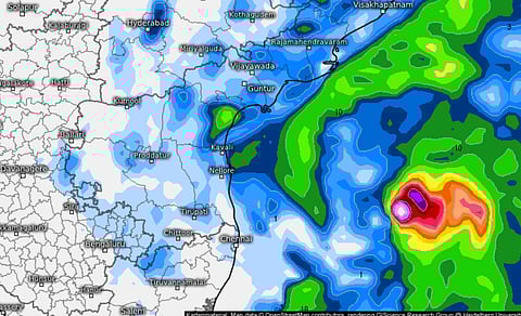depression near Nellore coast 