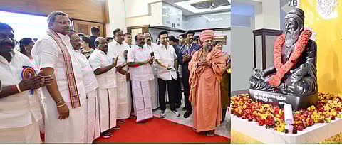 அழகப்பா பல்கலை.யில் திருவள்ளுவர் சிலையைத் திறந்துவைத்த முதலமைச்சர் ஸ்டாலின்
