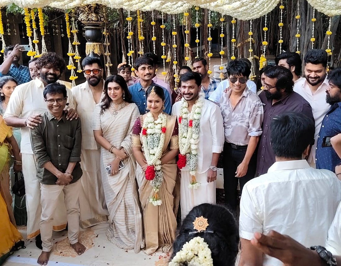 சித்தா பட இயக்குநர் திருமணம்: திரைப் பிரபலங்கள் நேரில் வாழ்த்து!