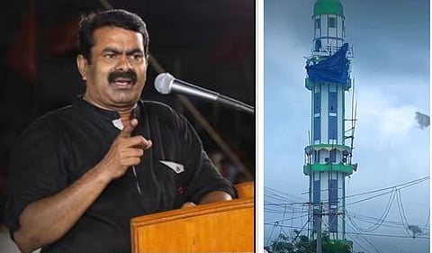 சீமான் - பாம்பன் மசூதி மினார்
