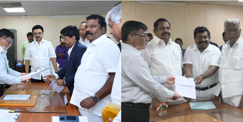 மாநிலங்களவை தேர்தல்: திமுக, அதிமுக வேட்பாளர்கள் வேட்புமனு தாக்கல்!