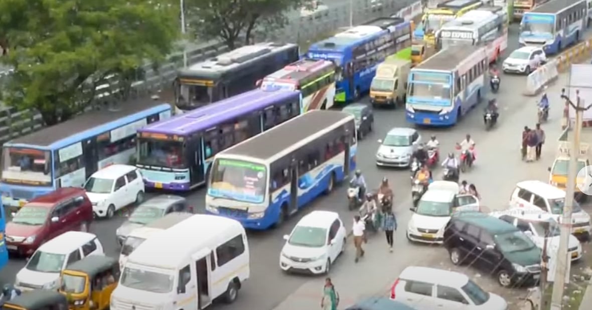 சென்னை... இரவுமுதல் காலைவரை கடும் நெரிசல்!