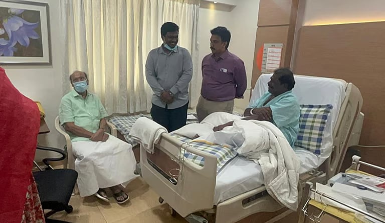 ஜி.கே. மணியை சந்தித்து நலம் விசாரித்த ராமதாஸ், செல்வப்பெருந்தகை!