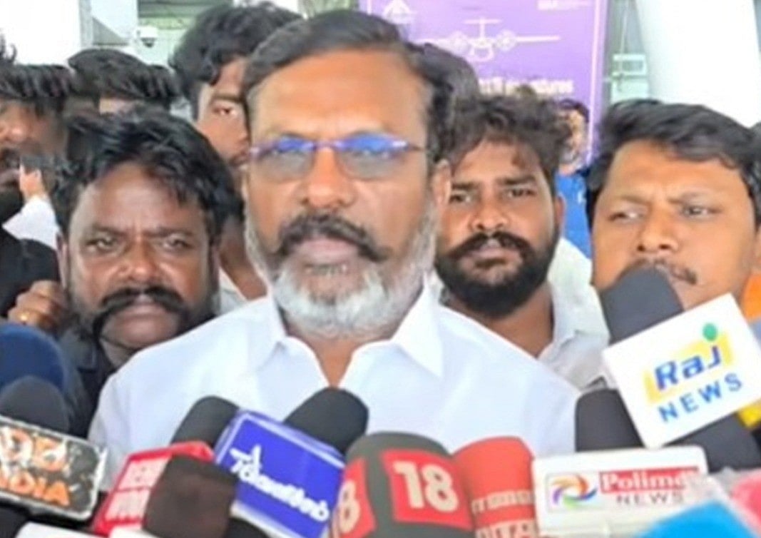 தி.மு.க. எதிரி, அ.தி.மு.க. என்ன?- விஜய்க்கு திருமா கேள்வி!