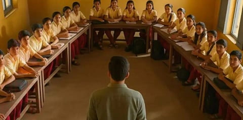 பள்ளிகளில் ‘ப’ வடிவில் இருக்கை வசதி: எதிர்ப்பு கிளம்பியதால் உத்தரவு நிறுத்தி வைப்பு!