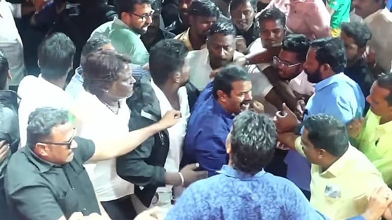 செய்தியாளர்களை அடிக்கப் பாய்ந்த சீமான்! - செஞ்சியில் என்ன நடந்தது?