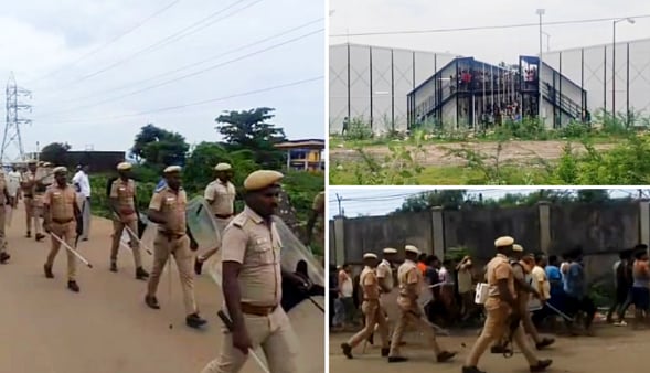 கல்வீச்சுத் தாக்குதல் நடத்திய வடமாநில தொழிலாளர்கள்… விரட்டியடித்த போலீஸ் - நடந்தது என்ன?