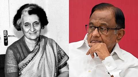இந்திரா காந்தி - ப. சிதம்பரம்