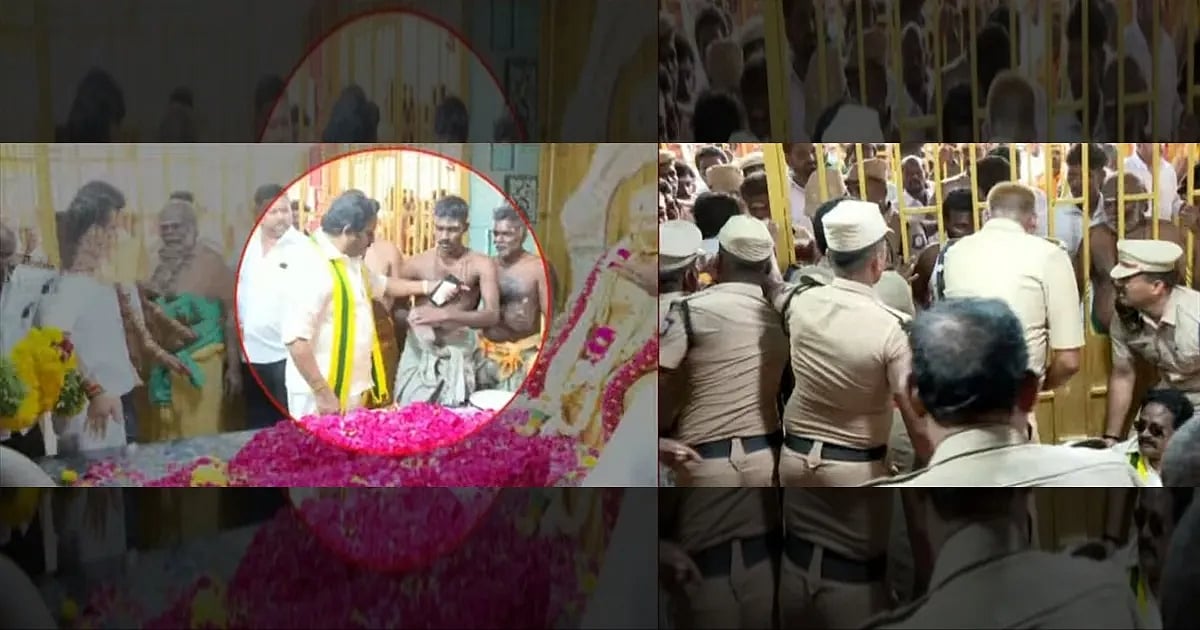 தேவர் நினைவிட பூசாரியை தாக்கிய ஸ்ரீதர் வாண்டையார்… மரியாதை செய்ய வந்த இடத்தில் பரபரப்பு!
