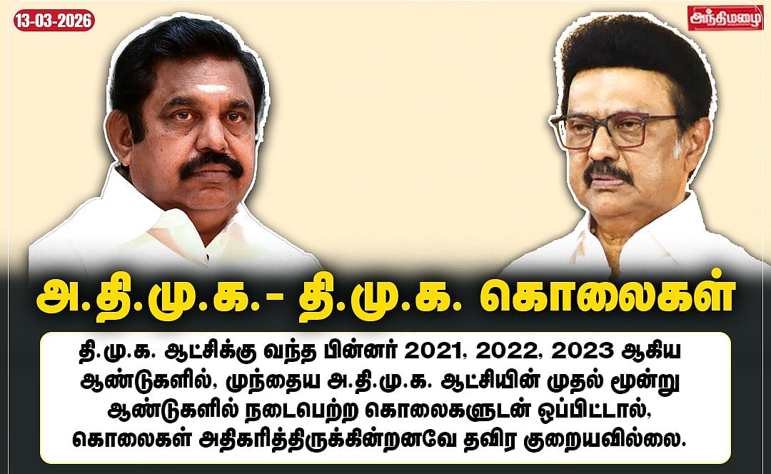 அ.தி.மு.க., தி.மு.க. ஆட்சிகளில் கொலைகள்!