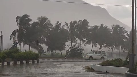 கொடைரோட்டில் சூறைக்காற்றுடன் மழை