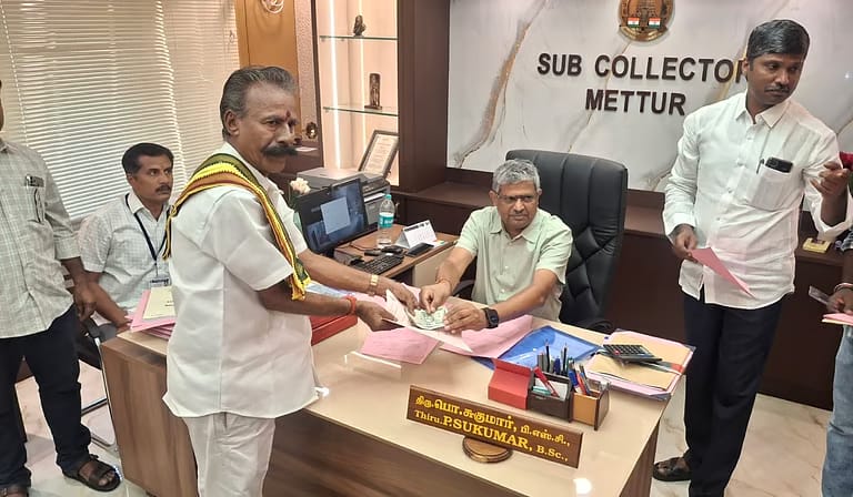 தேர்தல் மன்னன் பத்மராஜன் 253ஆவது முறையாக வேட்பு மனு தாக்கல்! 