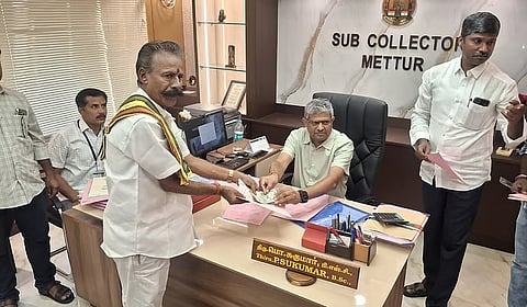 தேர்தல் மன்னன் பத்மராஜன் 253ஆவது முறையாக வேட்பு மனு தாக்கல்! 