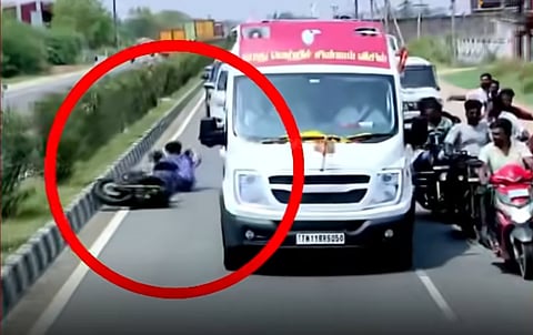 விஜய்யின் காரைக்குடி பயணத்தில் விபத்து