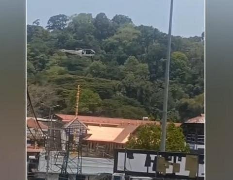 சபரிமலைக்கு மேலே பறந்த ஹெலிகாப்டர்- வழக்கு பதிவு!